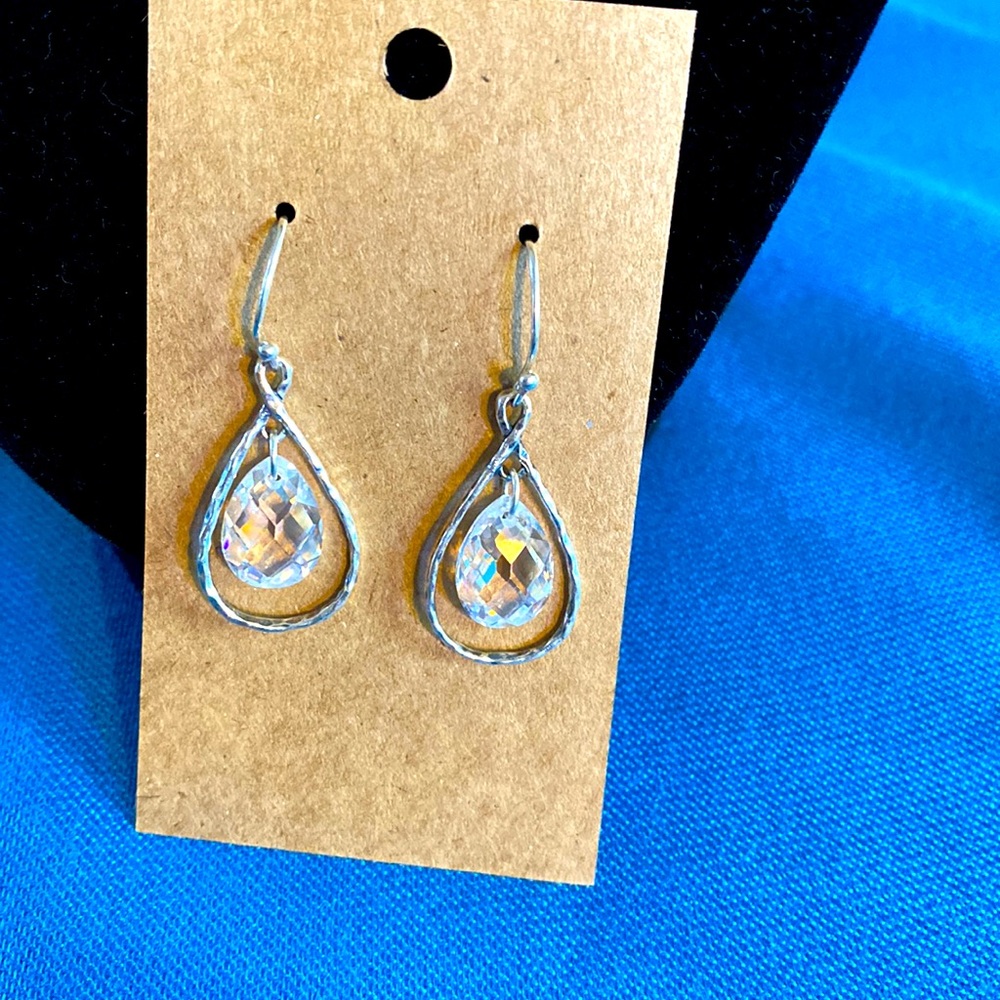 Silpada Sterling Silver CZ Dangle Earrings